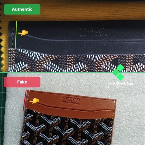 goyard credit card holder real or fake|goyard wallet authenticity.